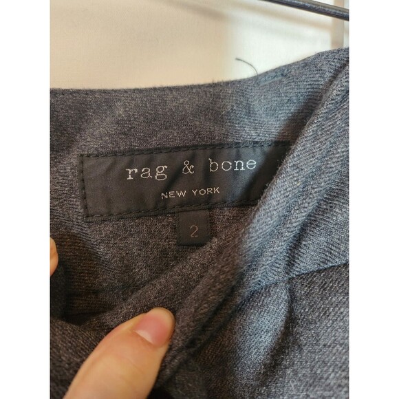 EUC Rag & Bone Grey Wool Blend Mixed material texture  Zipper Pocket Pants sz 2 - Picture 2 of 9